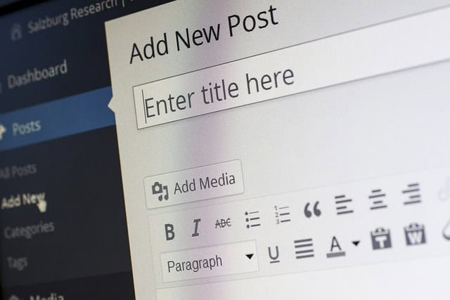 eblog wordpress post screen